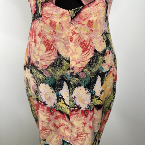 Cynthia Rowley Women's Floral Garden 100% Silk Open Back Sleeveless Dress - Picture 8 of 11